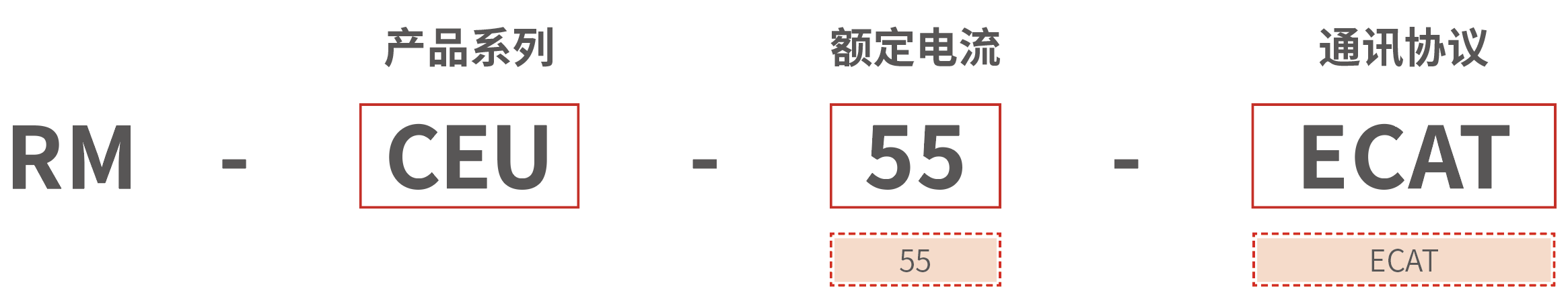 RM-CEU 驱控一体控制器 型号说明