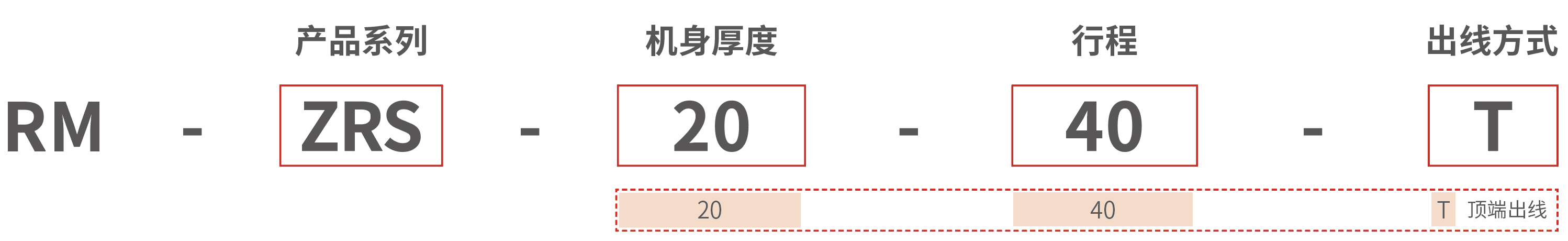RM-ZRS 直线旋转执行器 型号说明
