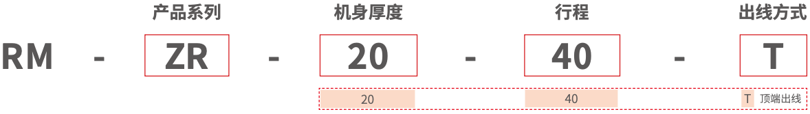 RM-ZR 直线旋转执行器 型号说明