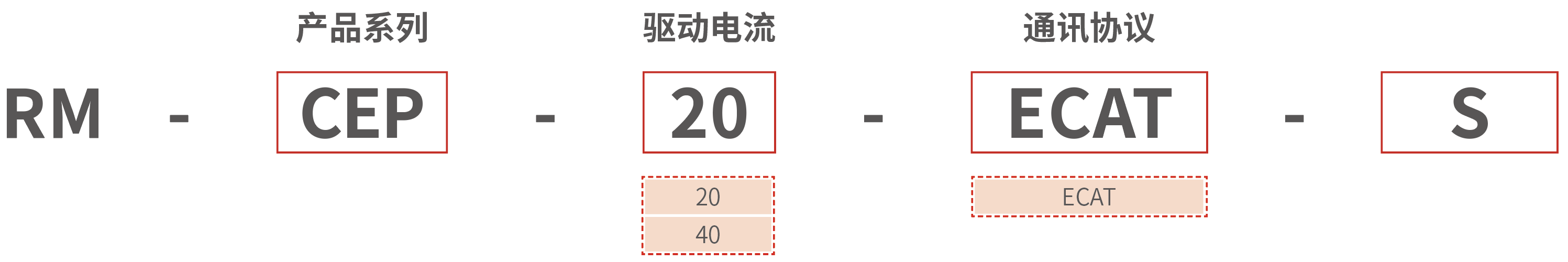 RM-CEP 驱控一体控制器 型号说明